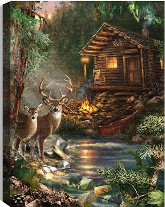 Mini Canvas-Deer Creek-LED Tabletop w/Timer (8" x 6")