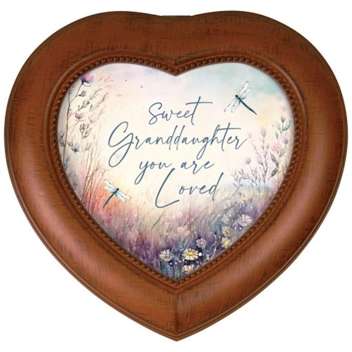 Music Box-Velvet Lined-Granddaughter Loved/Everything Is Beautiful (5.5&quot; x 5.25&quot;)