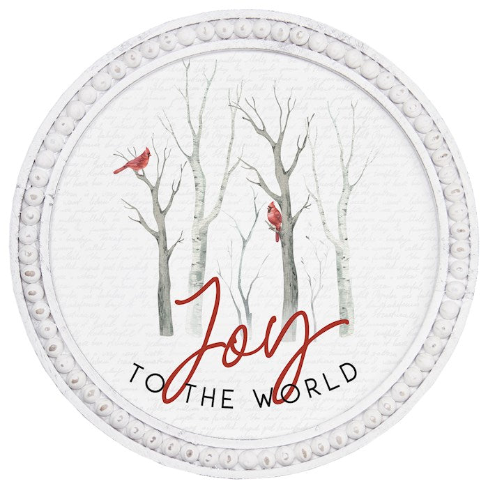 Beaded Art Round-Joy To The World (14 x 14)