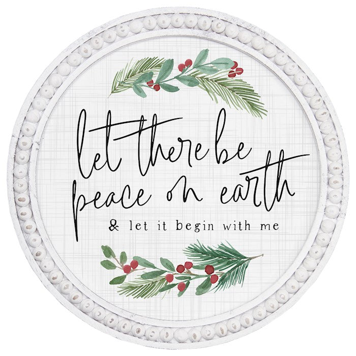Beaded Art Round-Let There Be Peace (14 x 14)