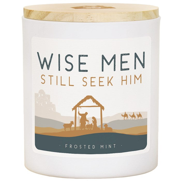 Candle-Wise Men Seek Him-Frosted Mint Scent (11 Oz - 2 Wick)