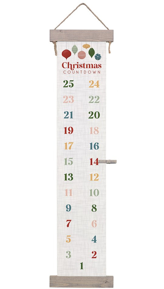 Hanging Canvas-Christmas Countdown (8.5 x 40)