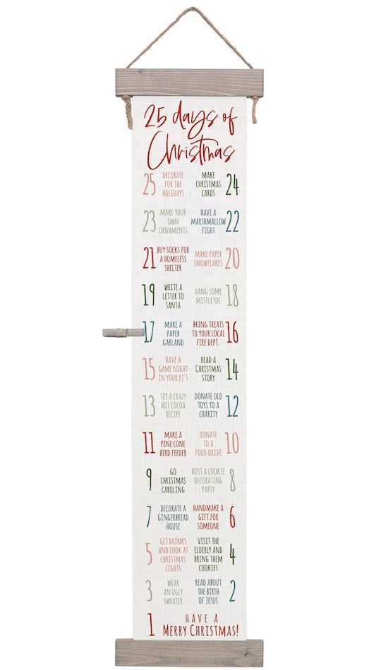 Hanging Canvas-Days Of Christmas (8.5 x 40)