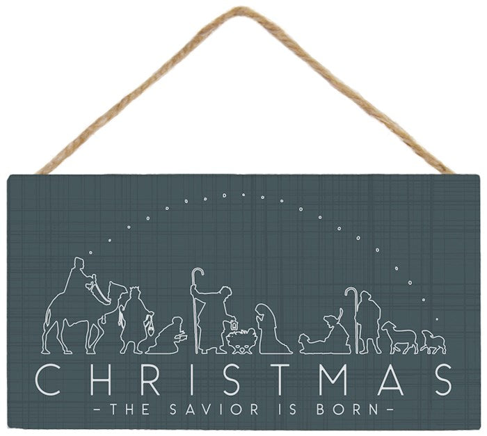 Petite Hanging Accent-Christ Savior Born (5.5 x 6.5)