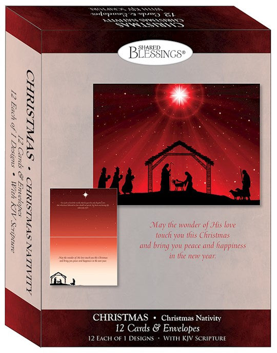 Boxed Card-Christmas Nativity (Shared Blessings) (Box Of 12)