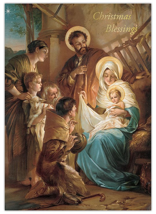 Boxed Card-Christmas: Large-Holy Family (Box Of 16)
