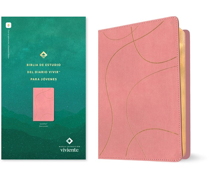 NTV Biblia de Estudio del Diario Vivir para Jovenes (NLT Students Life Application Study)-Dusty Rose LeatherLike