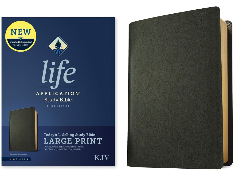 KJV Life Application Study Bible/Large Print (Third Edition)-Black Genuine Leather
