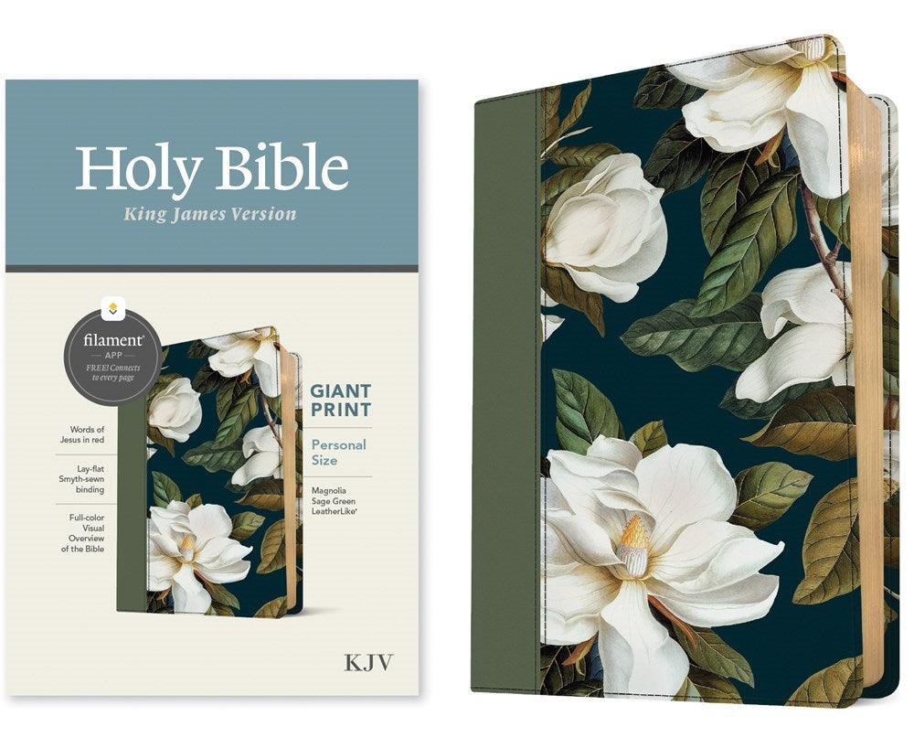 KJV Personal Size Giant Print Bible  Filament-Enabled Edition-Magnolia Sage Green LeatherLike