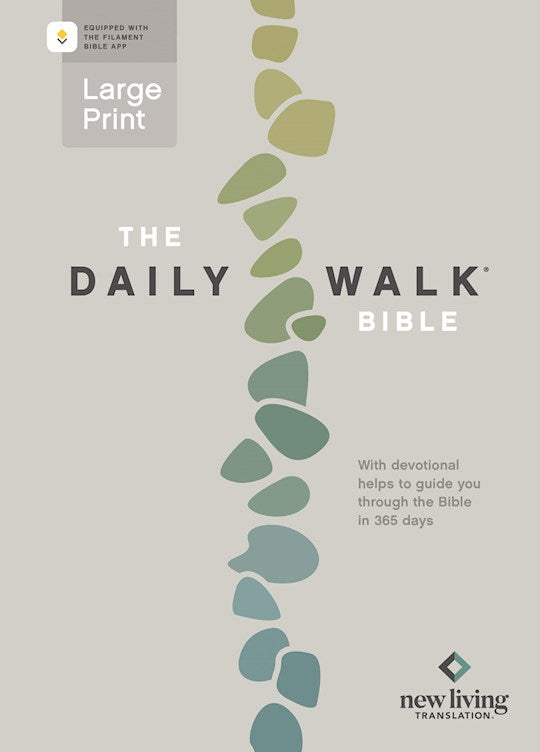 NLT The Daily Walk Bible/Large Print Filament Enabled-Softcover