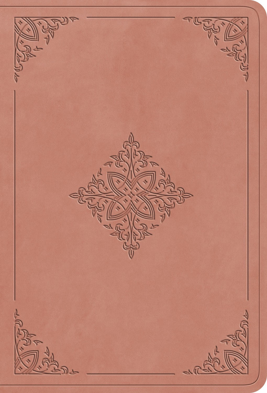 ESV Value Large Print Compact Bible-Blush Rose  Fleur-de-lis Design TruTone