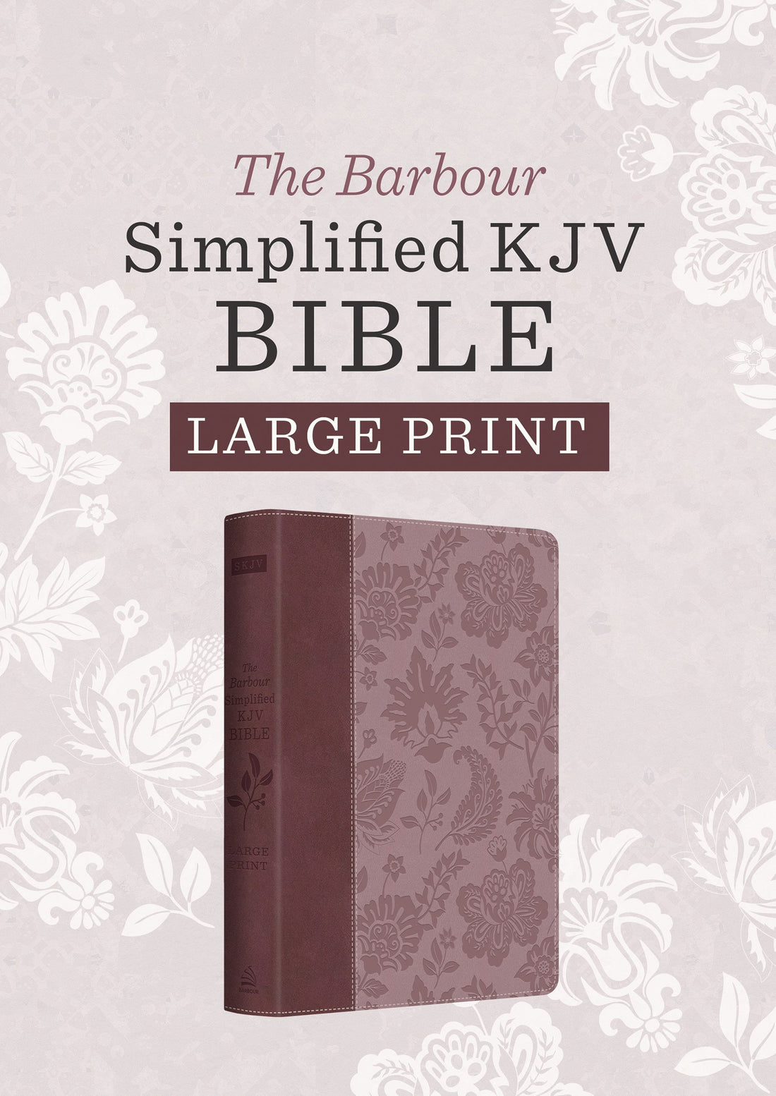 KJV Simplified Bible/Large Print-Plum &amp; Paisley Cross DiCarta