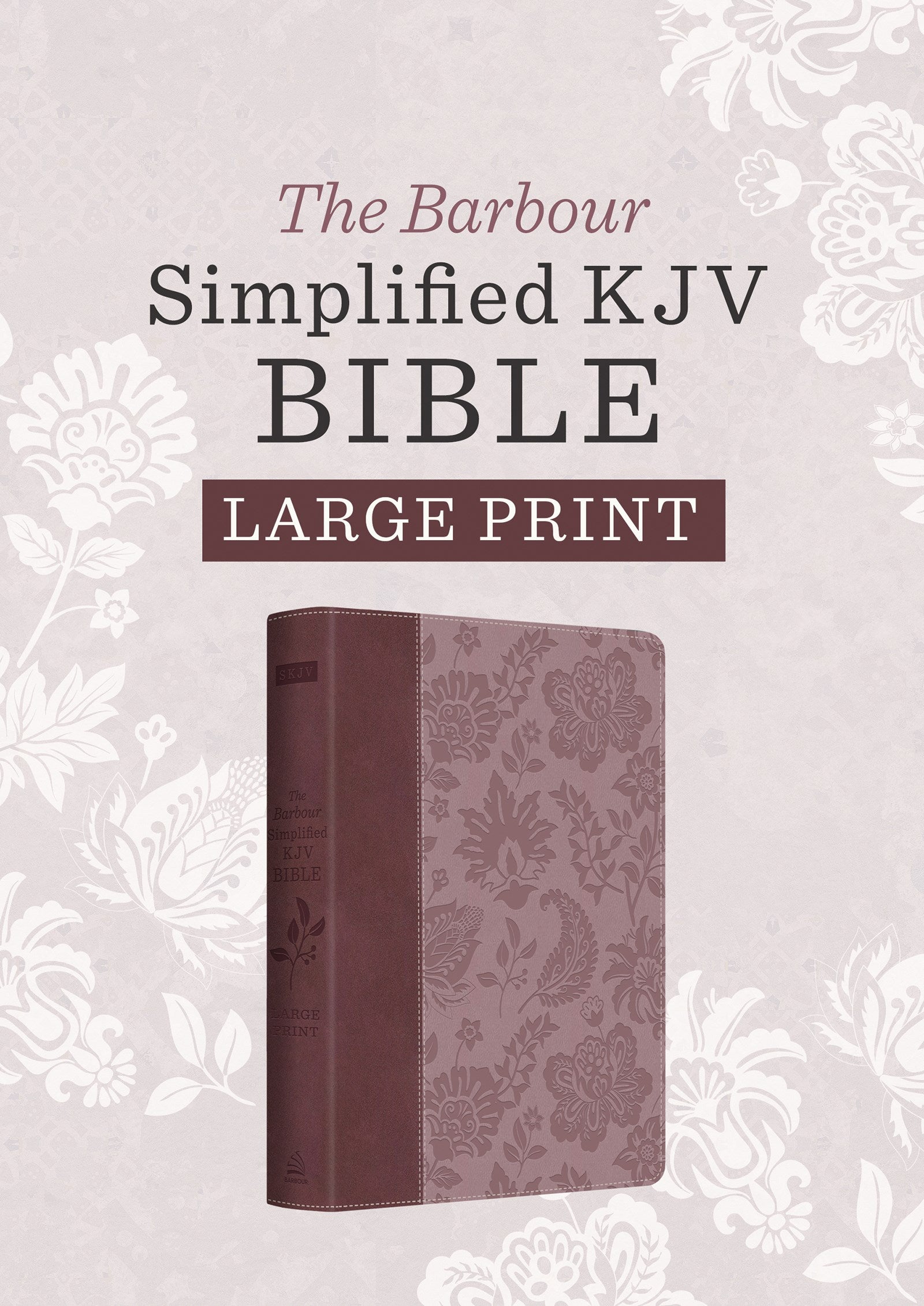 KJV Simplified Bible/Large Print-Plum &amp; Paisley Cross DiCarta