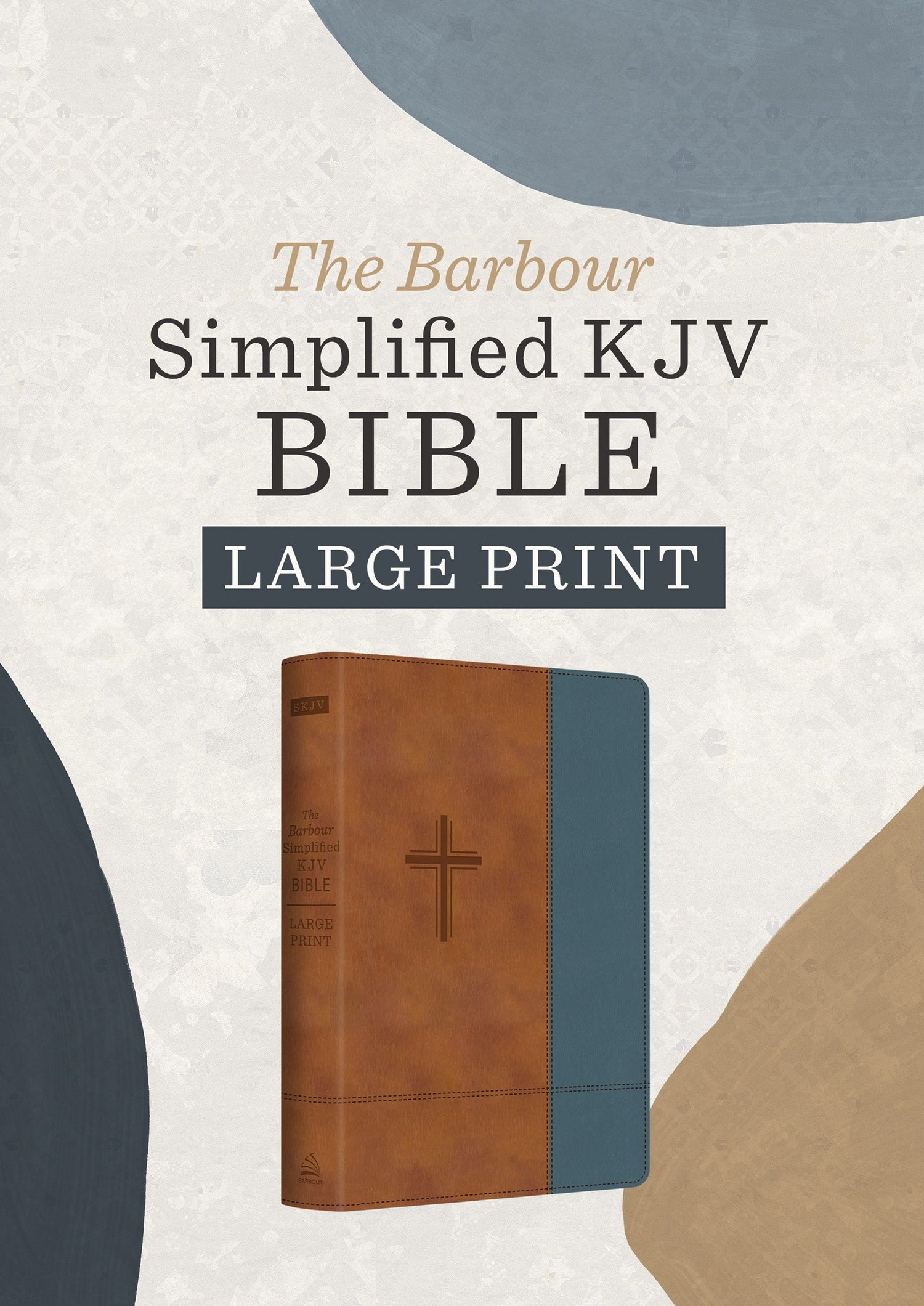 KJV Simplified Bible/Large Print-Rust &amp; Stone Cross DiCarta