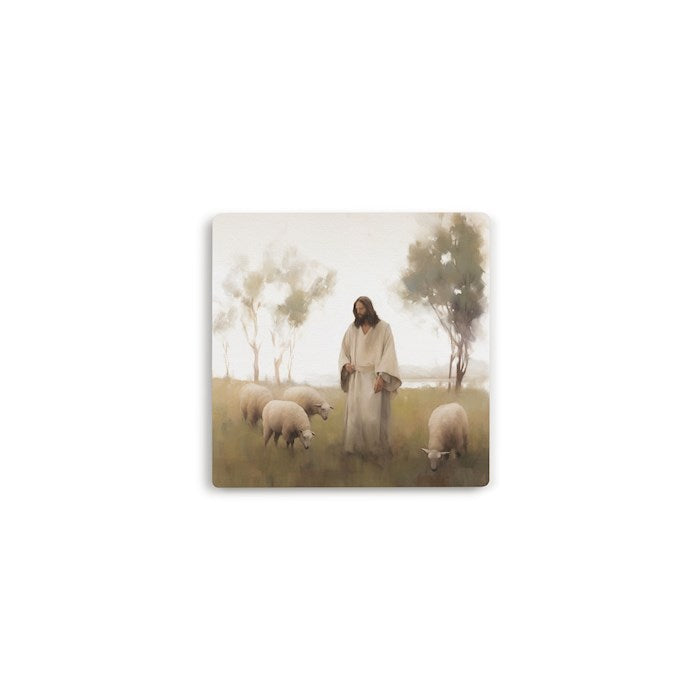 Coaster-Jesus &amp; Sheep (4 x 4) (Pack Of 6)