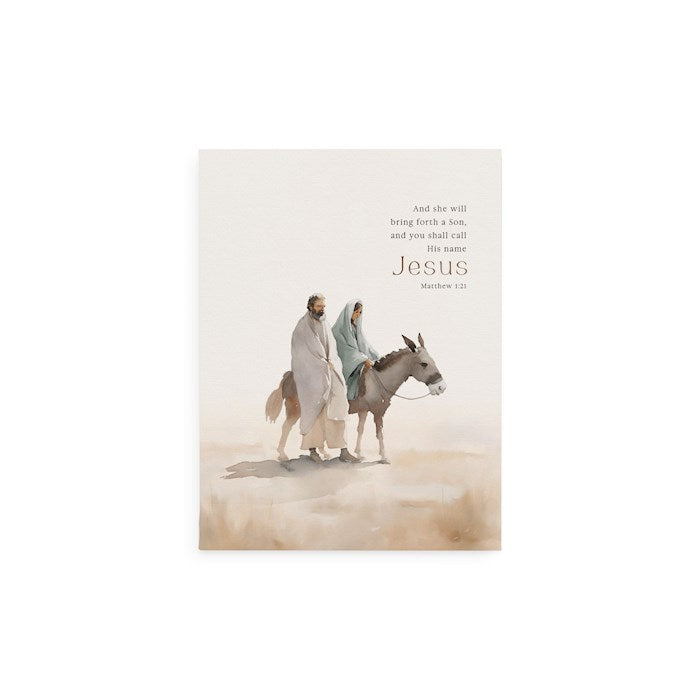 Wall Decor-Canvas-And She Will Bring Forth A Son (12" x 15.75")