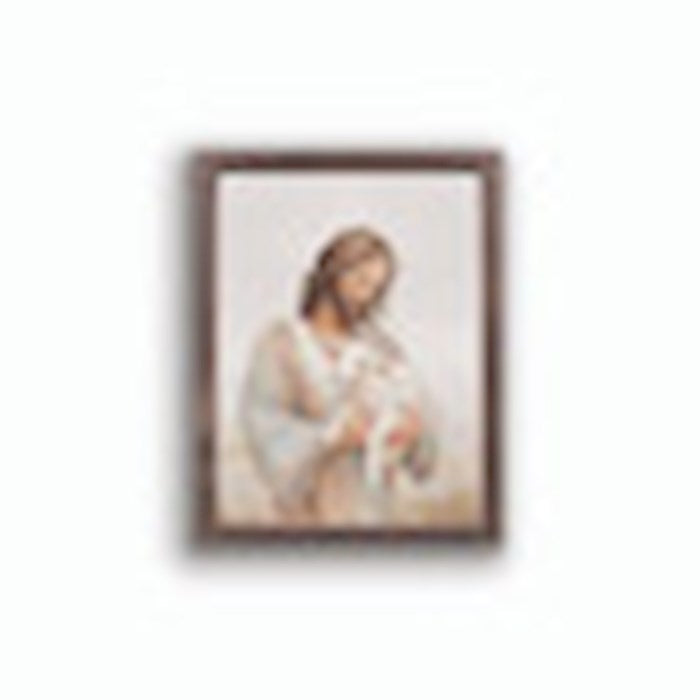 Framed Art-Jesus &amp; The Lamb (12.75" x 16.75")