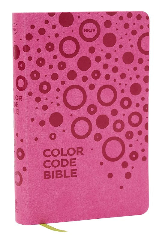 NKJV Color Code Bible For Kids (Comfort Print)-Pink Leathersoft