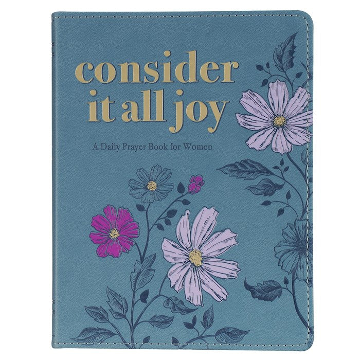 Consider It All Joy-Blue Faux Leather