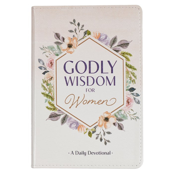 Godly Wisdom For Women-White Faux Leather