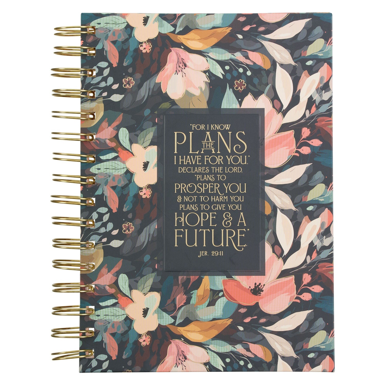 Journal Wirebound-Black For I Know the Plans Jer  29:11