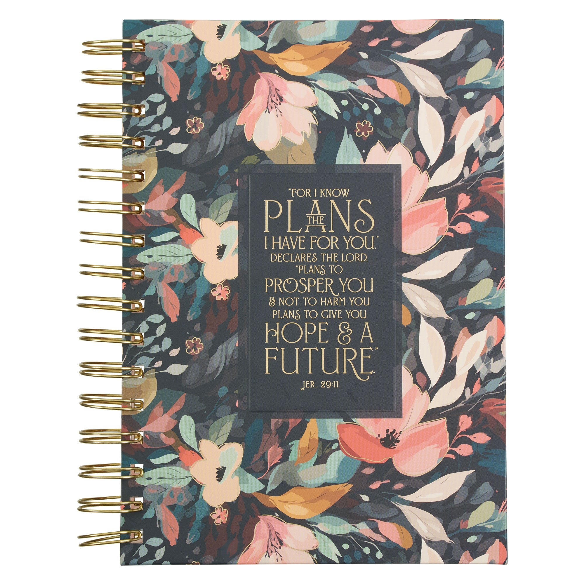 Journal Wirebound-Black For I Know the Plans Jer  29:11