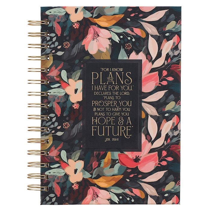Journal Wirebound-Black For I Know the Plans Jer 29:11