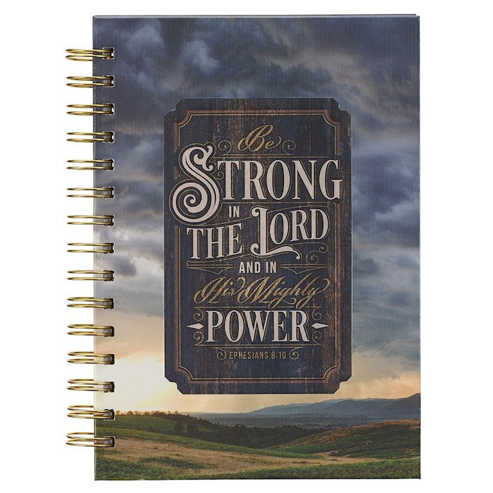 Journal Wirebound-Blue Be Strong in the Lord Eph. 6:10