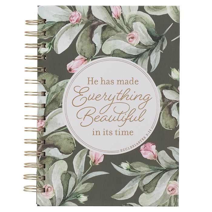 Journal Wirebound-Green Everything Beautiful Ecc. 3:11
