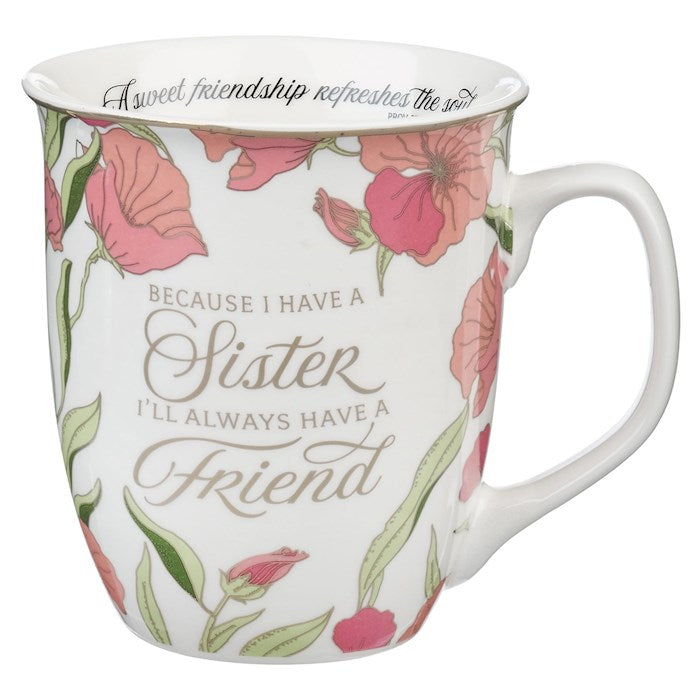 Mug-Sister Always A Friend (Proverbs 27:9)-Pink (MUG1127)
