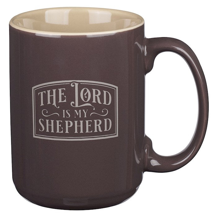 Mug-The Lord Is My Shepherd (Psalm 23)-Khaki (MUG1138)