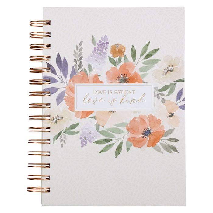 Journal-Love Is Patient Love Is Kind-Ivory Spiral Wirebound
