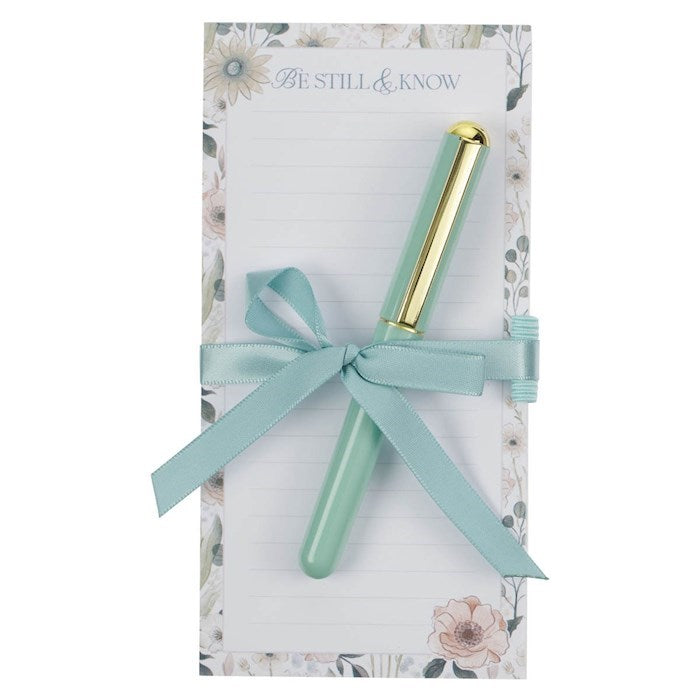 Magnetic Shopping List-Be Still And Know (Ps. 46:10) w/Pen