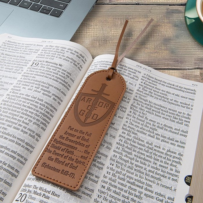 Bookmark-Armor Of God (Ephesians 6:13-17)-Leather (