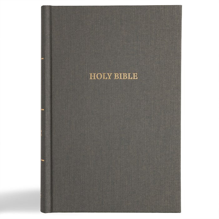 CSB Grace Bible (Dyslexia Friendly)-Charcoal Cloth Over Board