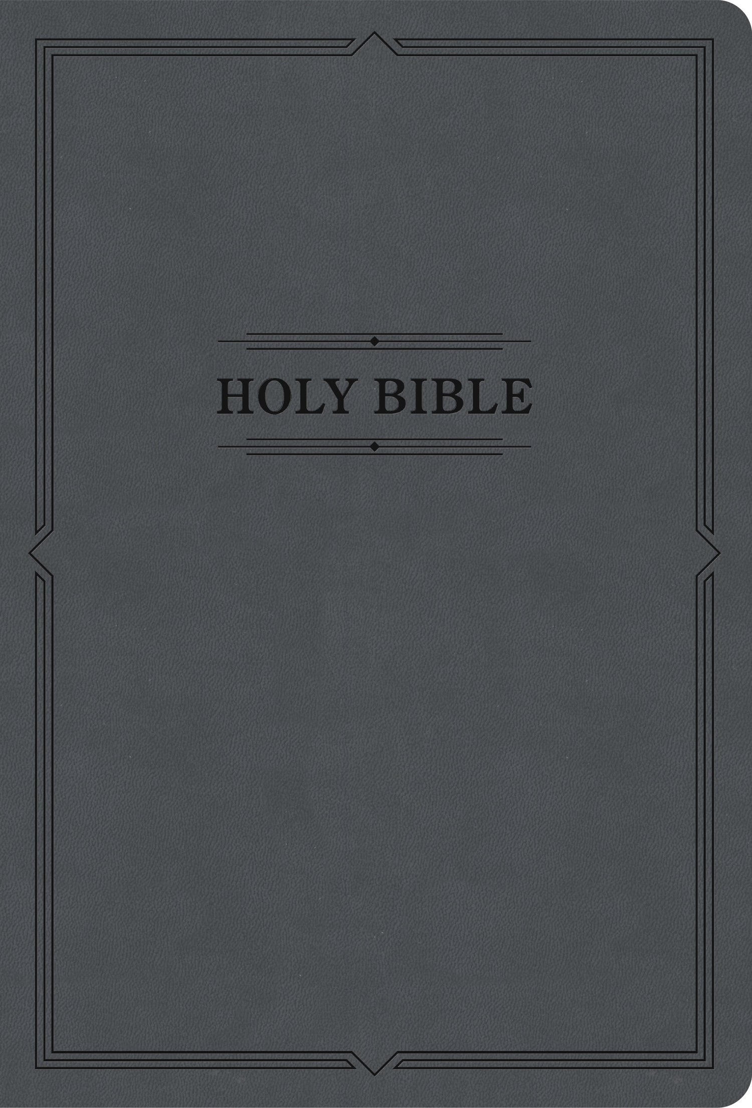 KJV Large Print Thinline Bible (Value Edition)-Charcoal LeatherTouch