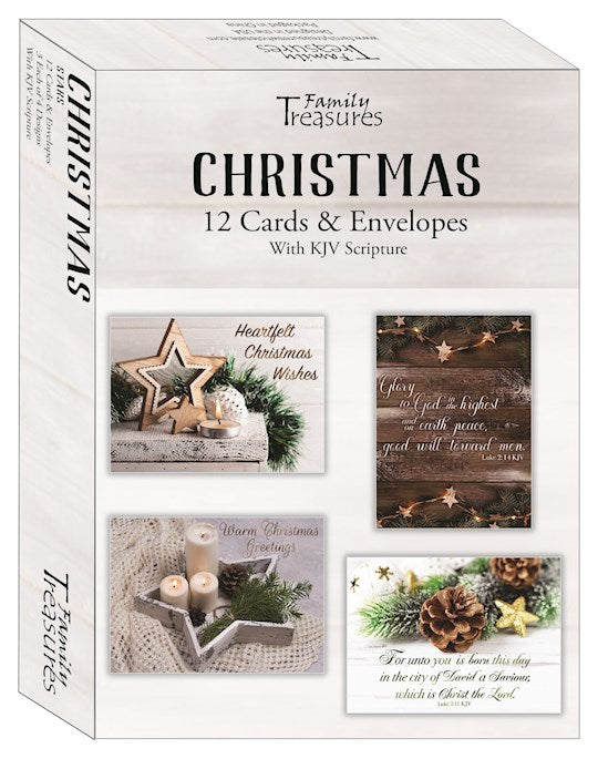 Boxed Card-Christmas-Stars (Box Of 12)