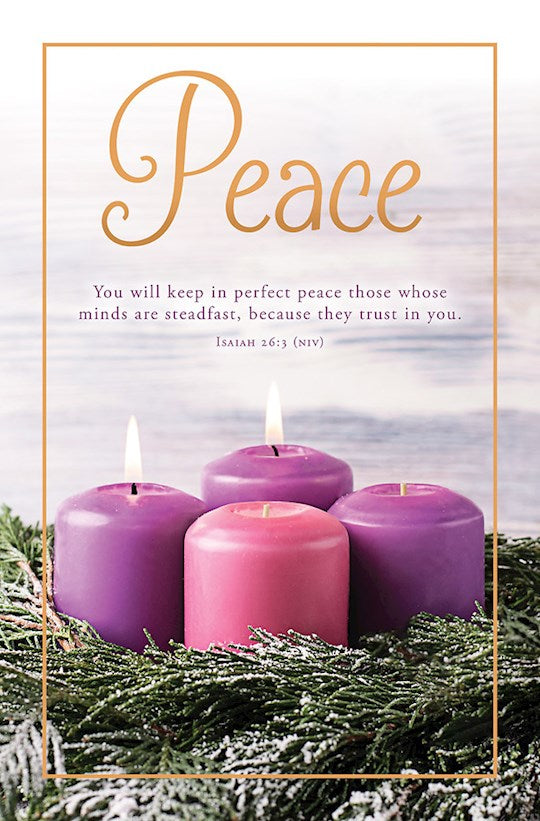 Bulletin-Advent Week 2: Peace (Isaiah 26:3 NIV) (Pack Of 100)