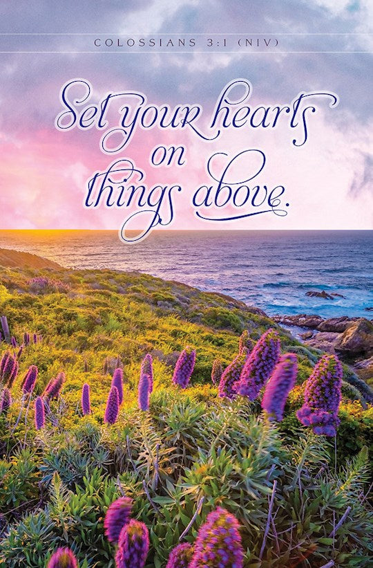 Bulletin-Set Your Hearts On Things Above (Colossians 3:1 NIV) (Pack Of 100)