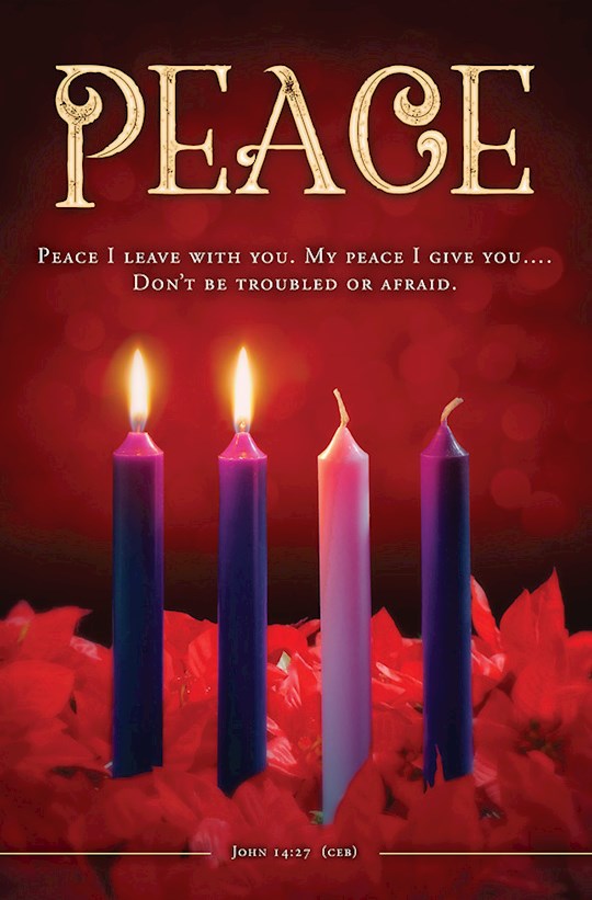 Bulletin-Advent Week 2: Peace/Peace I Leave With You (John 14:27 CEB) (Pack Of 100)(out of print)
