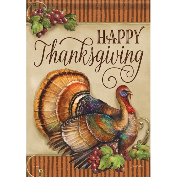 Flag-Garden-Durasoft-Turkey &amp; Grapes (12.5" x 18")