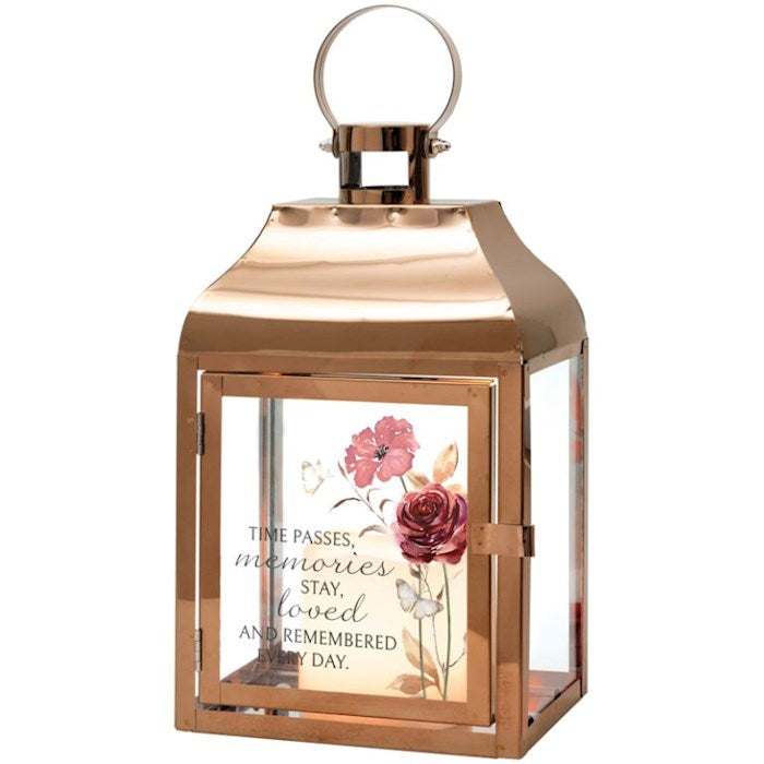 Lantern w/Flameless LED Candle &amp; Timer-Remembered 6" x 12.25" x 4.5")