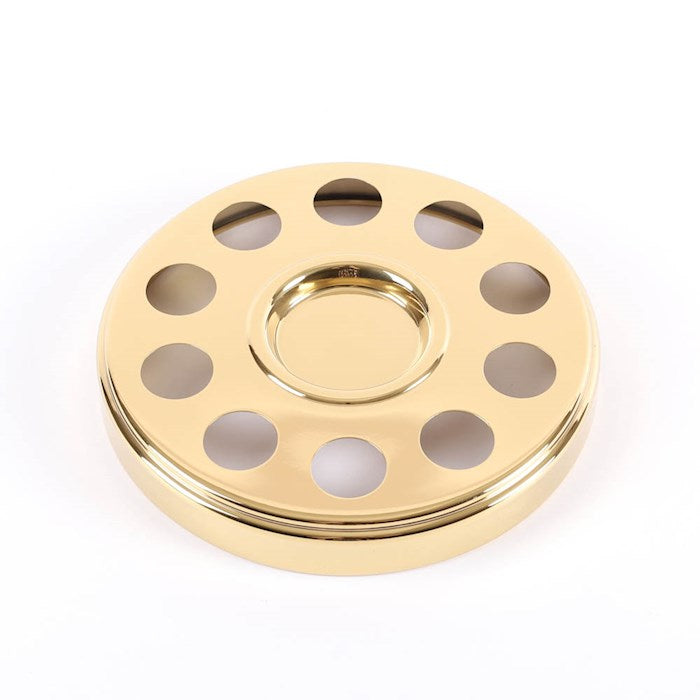 Communion-Goldtone-(Deluxe)-Mini Bread Plate Tray &amp; Bread Disc