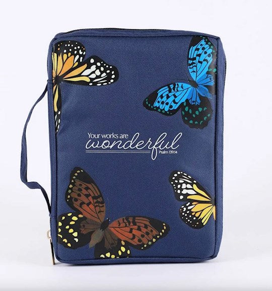 Bible Cover-Butterflies/Wonderful-Large