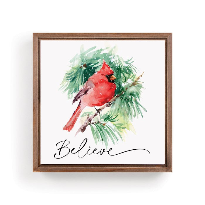 Framed Art-Believe Cardinal