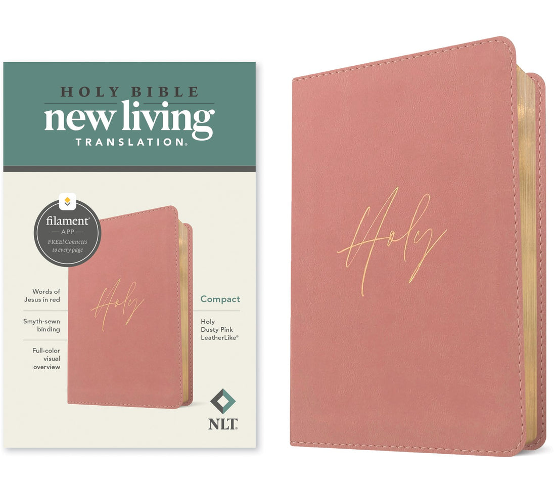 NLT Compact Bible  Filament-Enabled Edition-Holy Dusty Pink LeatherLike