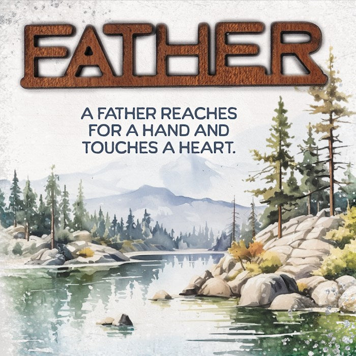Magnet-Crafted Remindables-Father-Reaches For (3.5" SQ)