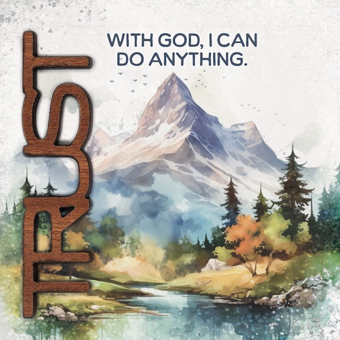 Magnet-Crafted Remindables-Trust-With God (3.5&quot; SQ)