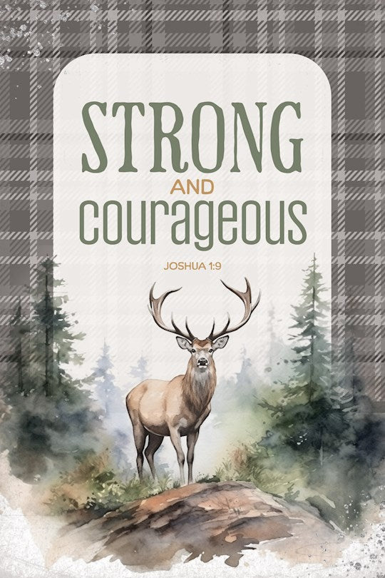 Wall Plaque-Mini Blessings-Strong &amp; Courageous (4" x 6")