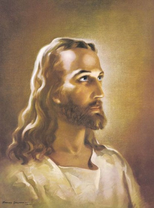 Pocket Card-Smallman Art: Head Of Christ/Blank Back (Pack Of 25)